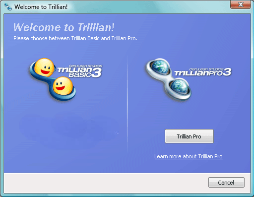 Trillian 2 Главный экран: список подключённых аккаунтов и активные чаты