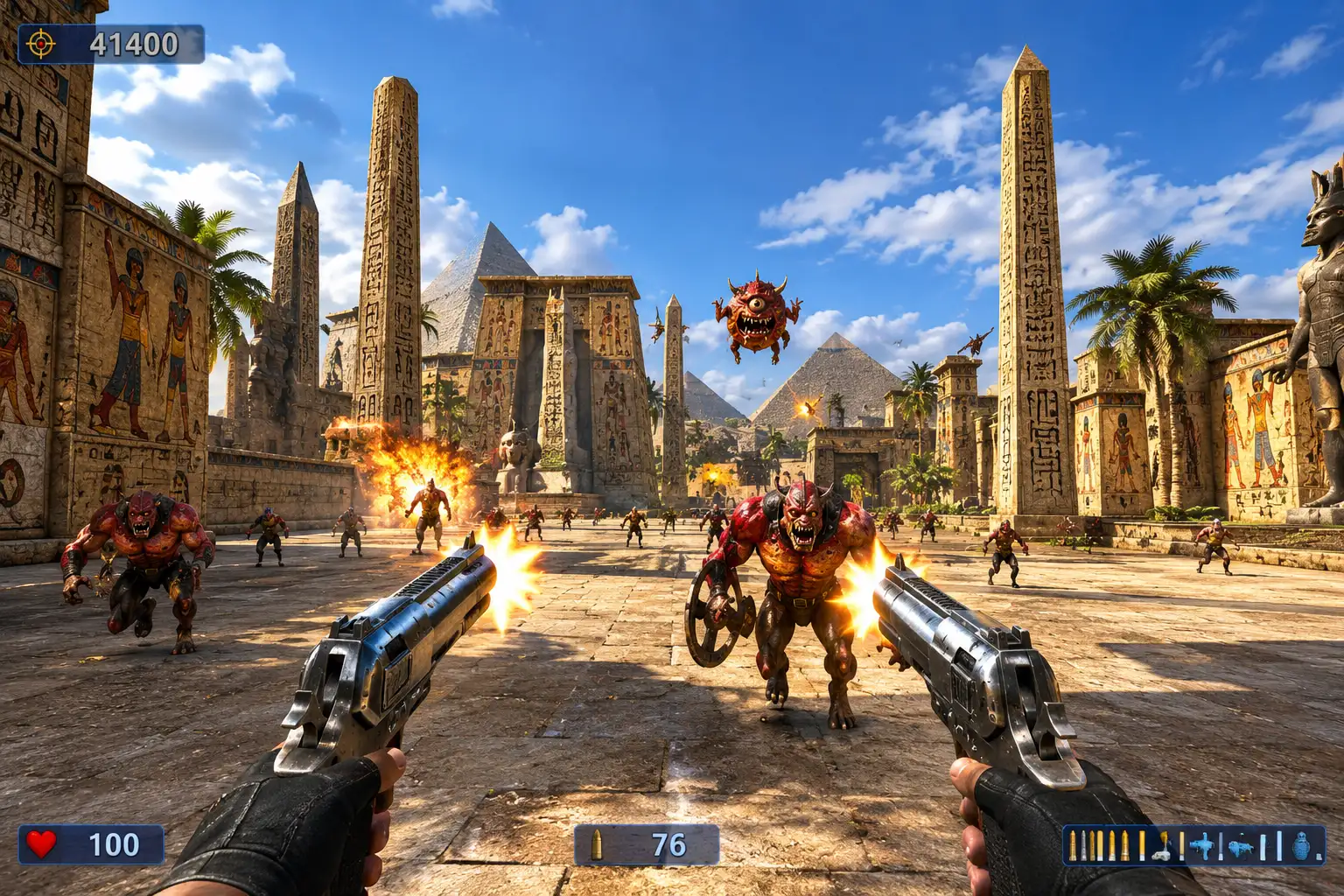 Serious Sam: The Second Encounter онлайн — продолжение легендарного шутера в браузере без установки 2 Serious Sam: The Second Encounter онлайн — египетская битва с монстрами