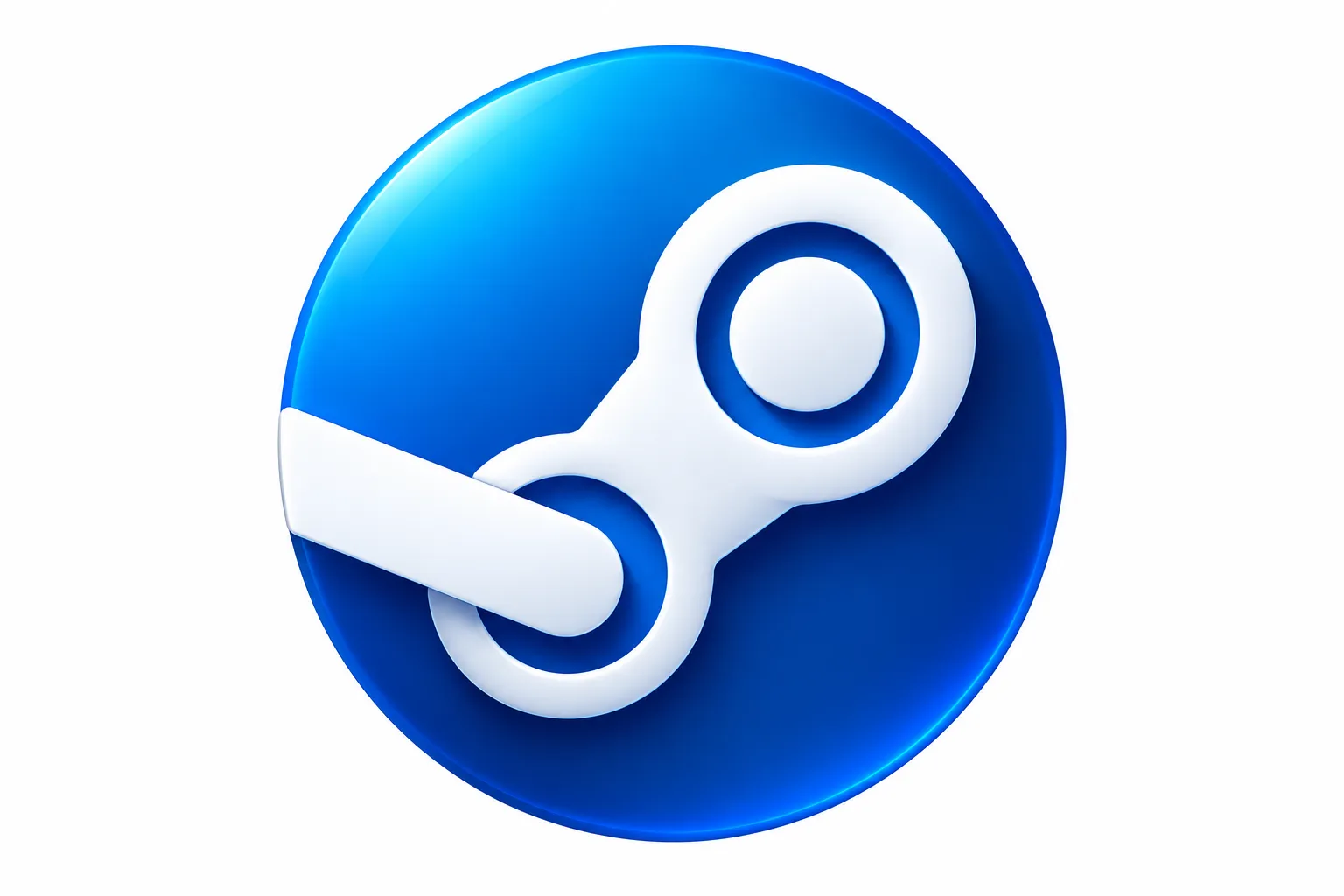 Steam: бесплатный игровой клиент Valve: магазин, библиотека и обновления игр 10 Логотип Steam на белом фоне