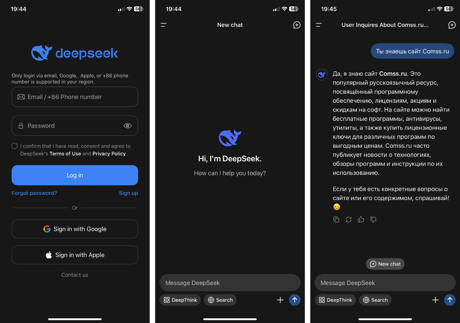 DeepSeek 2 Интерфейс DeepSeek: панель ввода запросов, окно вывода результатов и инструменты для анализа данных